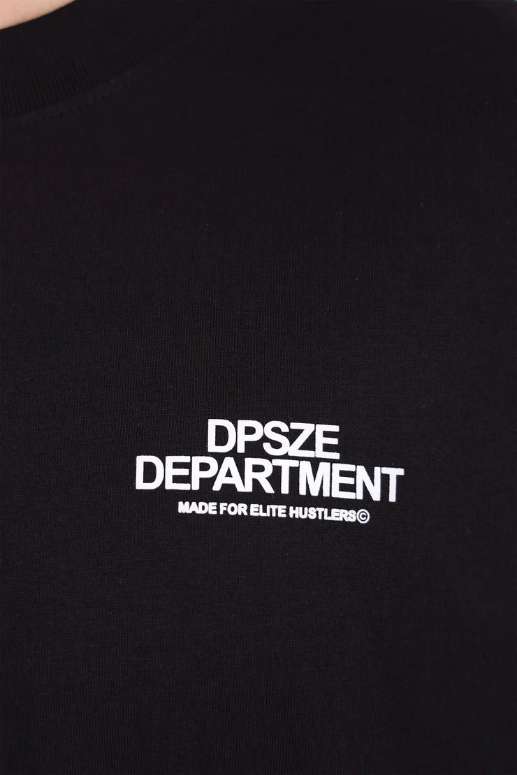 Dropsize TS-326 HEAVY OVERSIZE DPSZE DEPARTMENT T-SHIRT BLACK