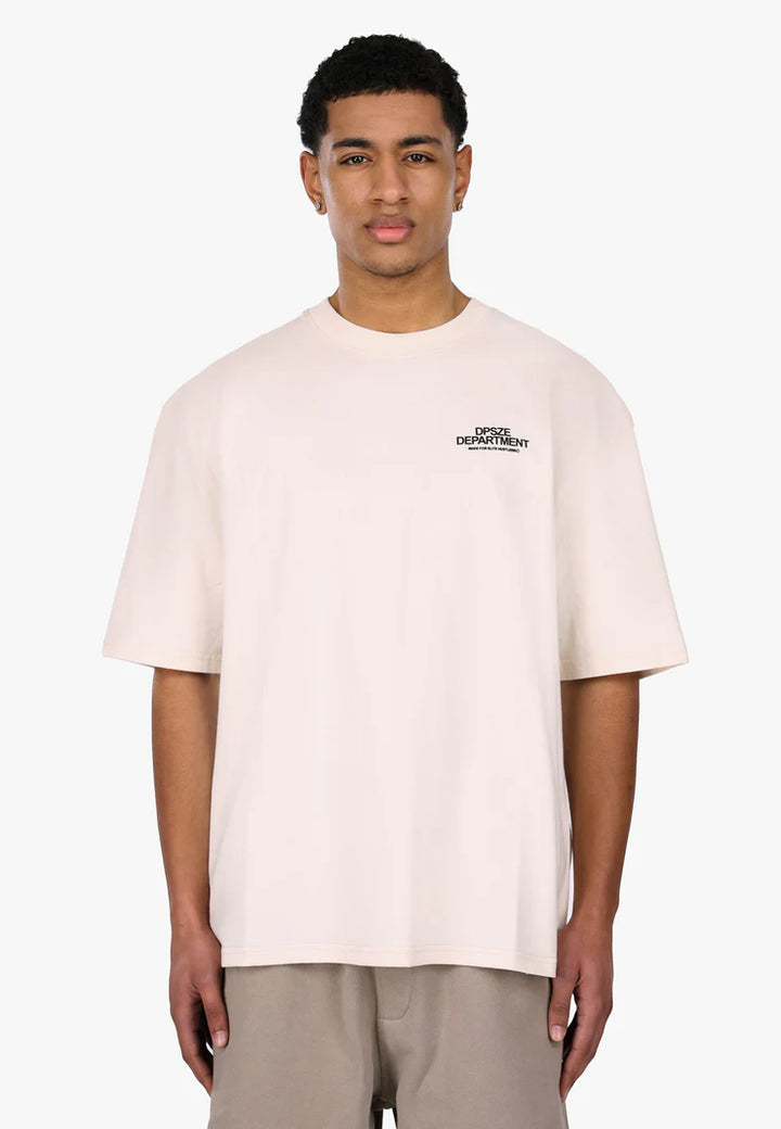 Dropsize TS-326 HEAVY OVERSIZE DPSZE DEPARTMENT T-SHIRT COCONUT MILK