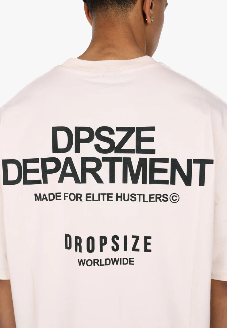 Dropsize TS-326 HEAVY OVERSIZE DPSZE DEPARTMENT T-SHIRT COCONUT MILK