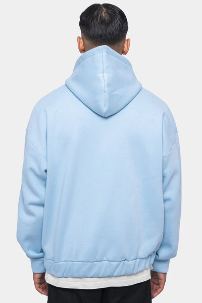 Dropsize zh-001 Super Heavy Oversized Blank Zip-Hoodie - Baby Blue