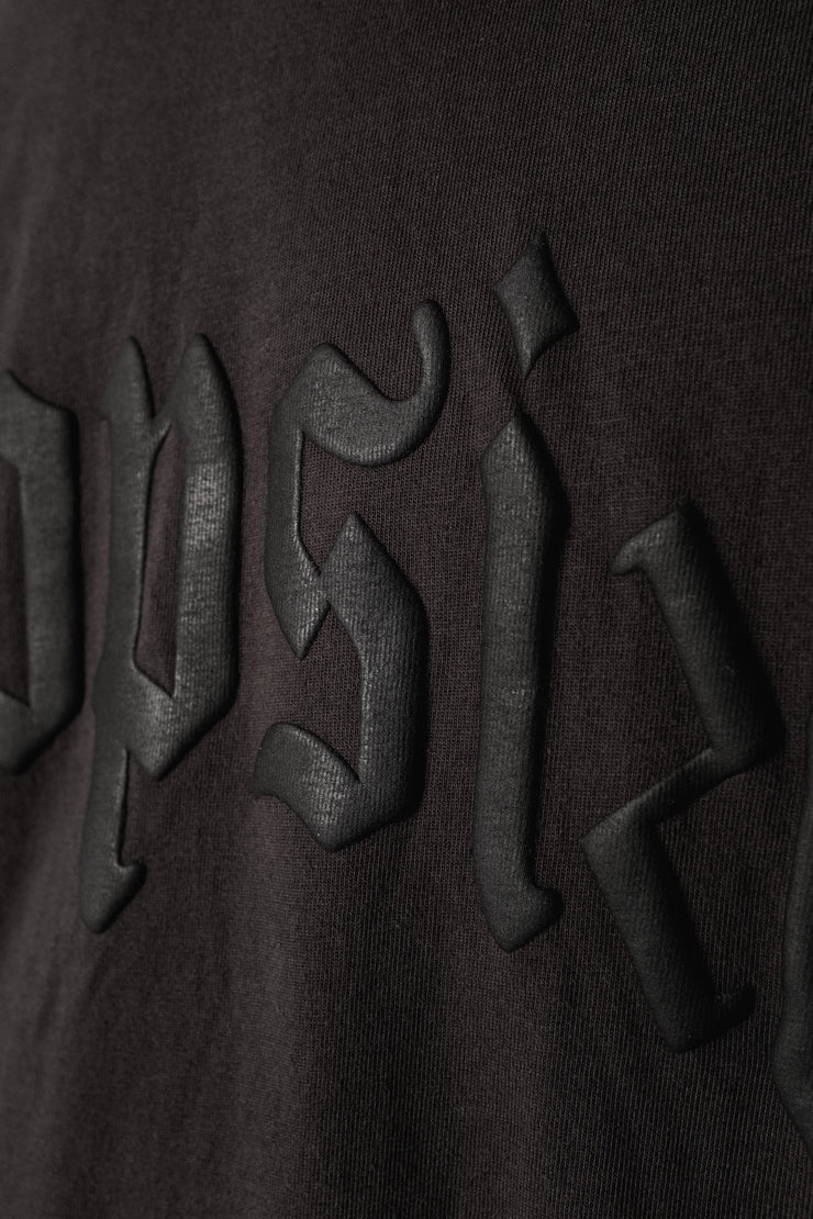 Dropsize TS-058 HEAVY OVERSIZE LOGO PUFFER PRINT T-SHIRT - WASHED BLACK