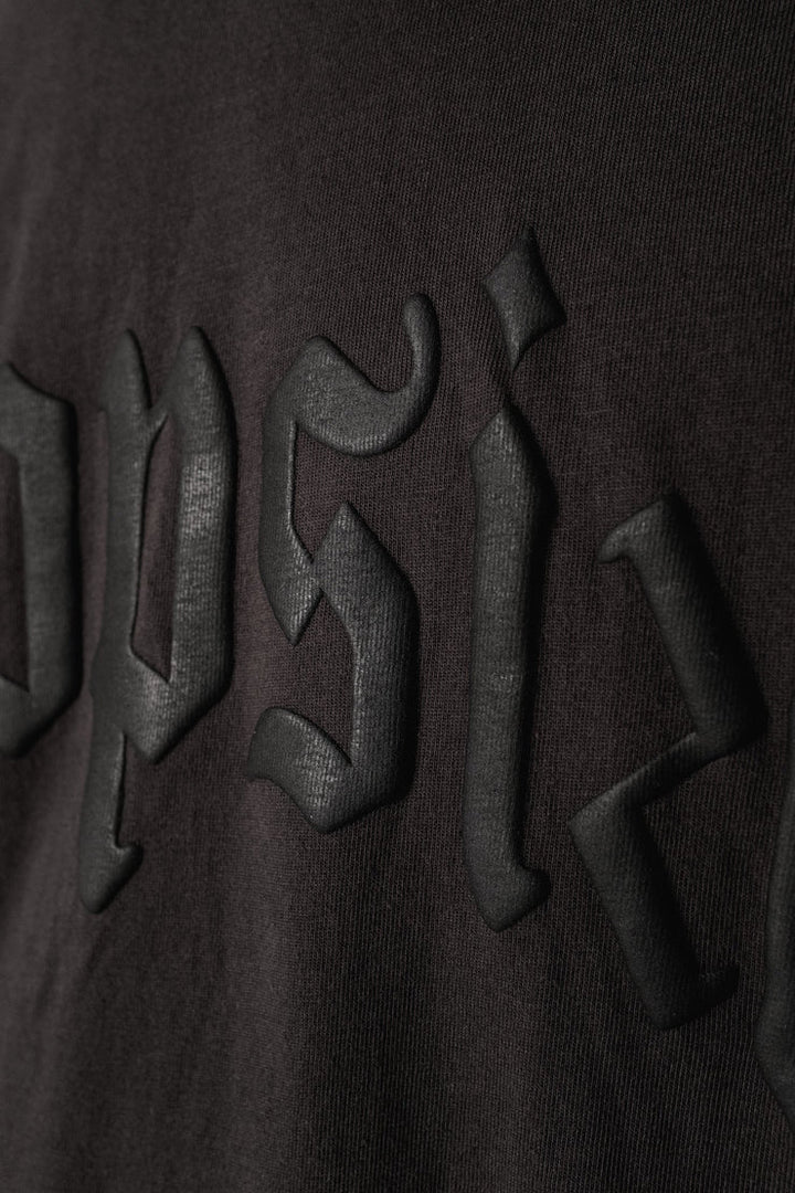 Dropsize TS-058 HEAVY OVERSIZE LOGO PUFFER PRINT T-SHIRT - WASHED BLACK