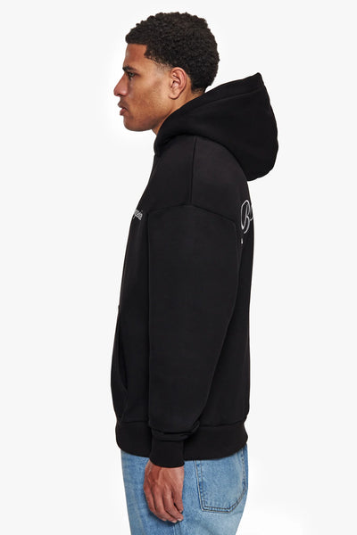 Dropsize HD-369 LOGO DESIGN HOODIE - Black