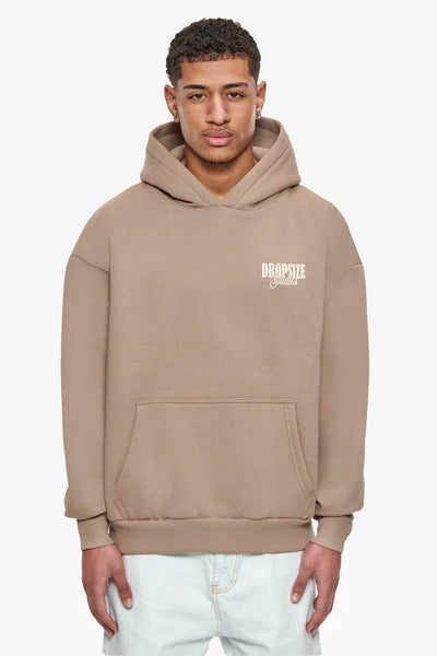 Dropsize HD-100 HEAVY OVERSIZE DROPSIZE STUDIOS HOODIE - SILVERMINK / COCONUT
