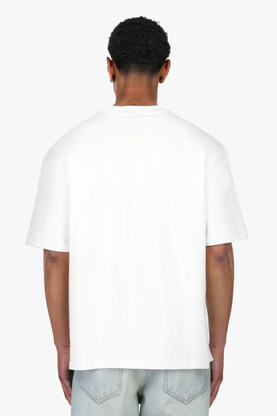 Dropsize TS-020 HEAVY OVERSIZE EMBO T-SHIRT - White