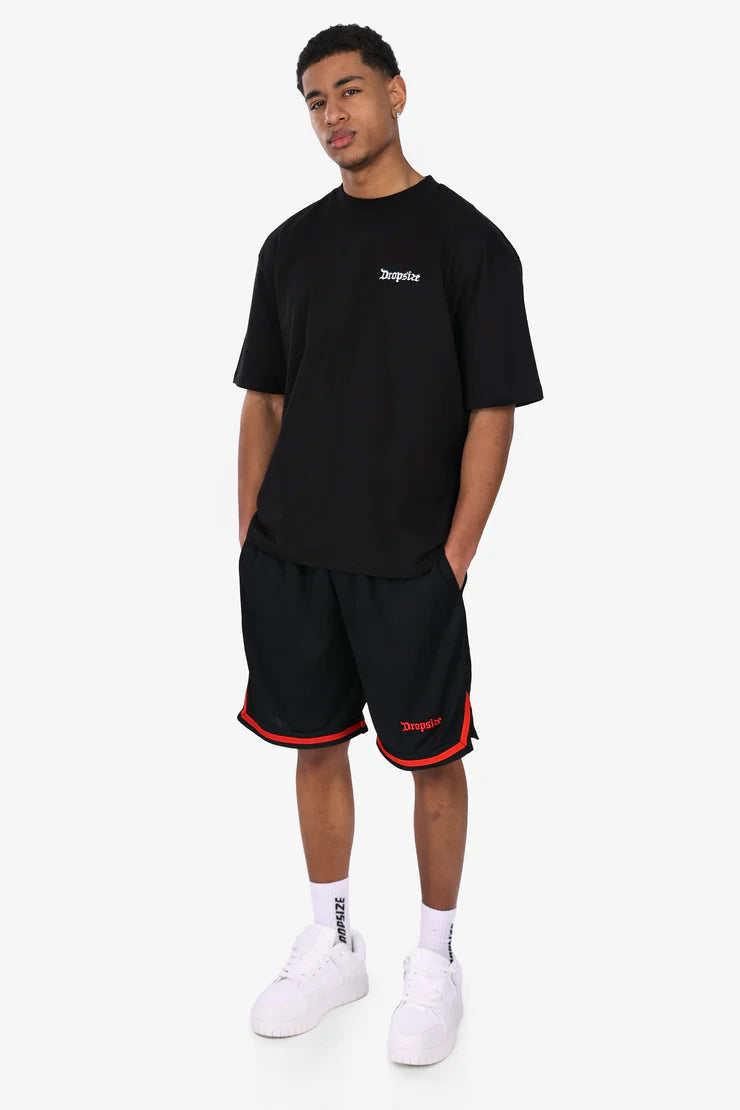 Dropsize TS-148 HEAVY V2 EMBO T-SHIRT - Black