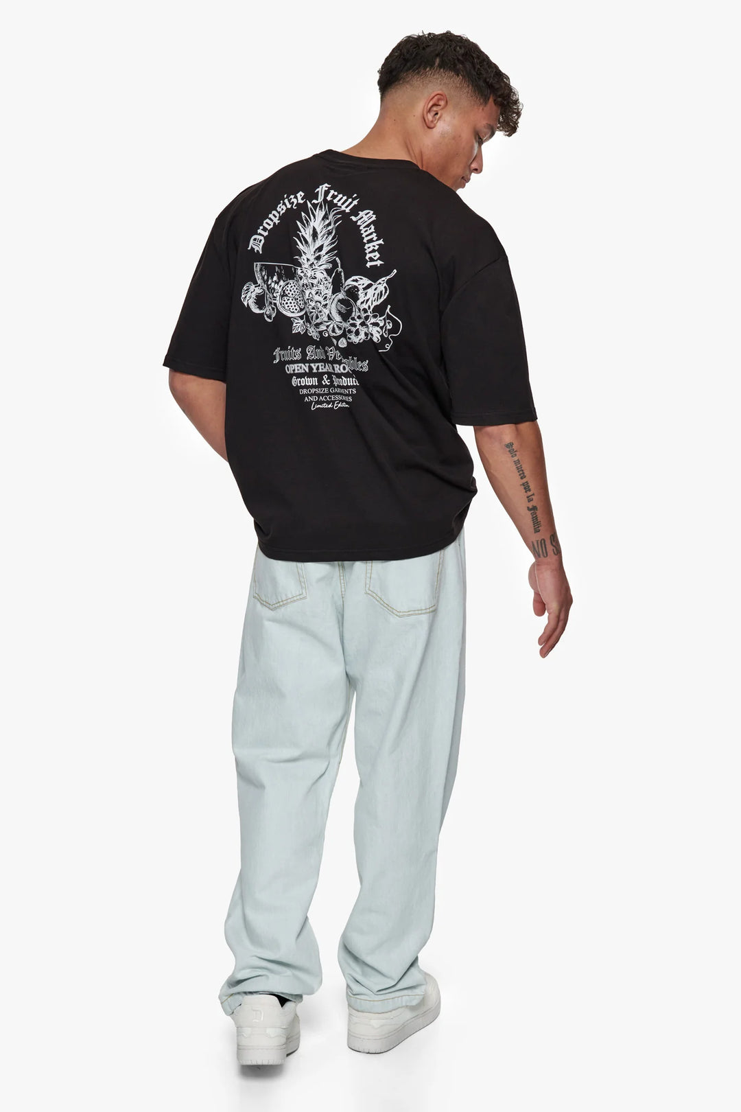 Dropsize TS-170 HEAVY OVERSIZE FRUIT MARKET T-SHIRT - Black