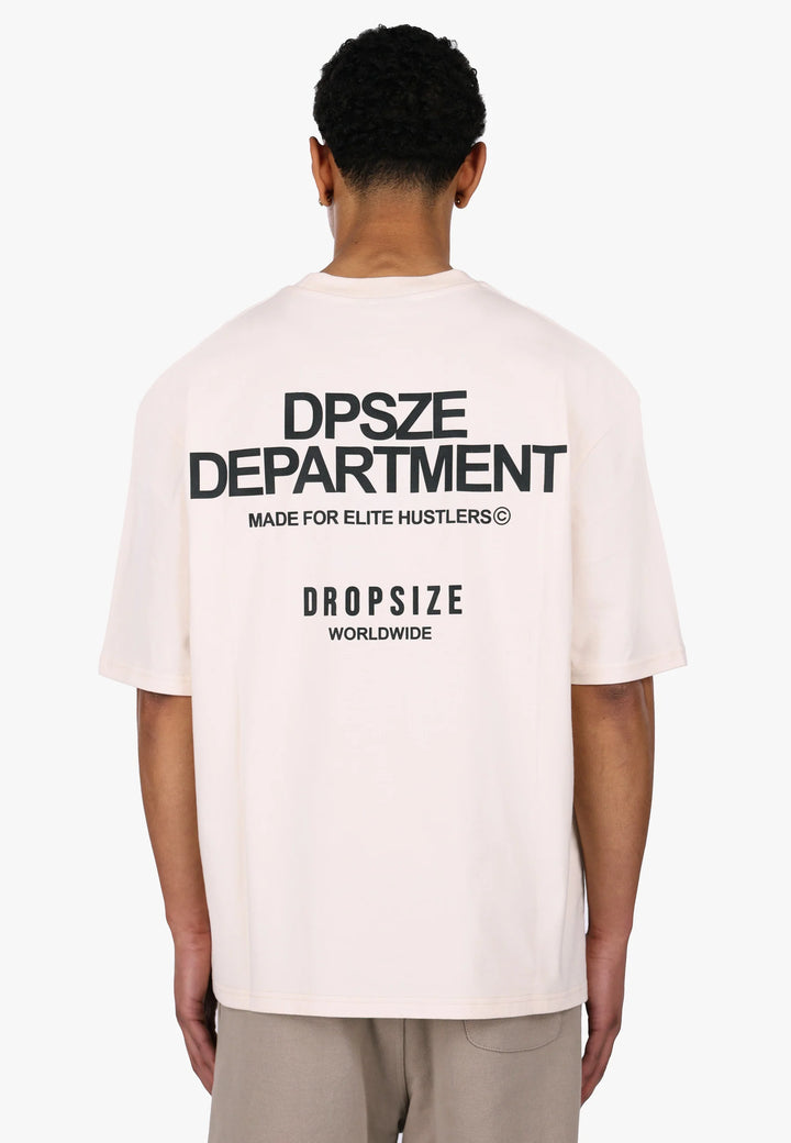 Dropsize TS-326 HEAVY OVERSIZE DPSZE DEPARTMENT T-SHIRT COCONUT MILK