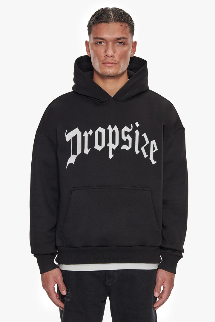 Dropsize HD-001 Logo Design Hoodie Black