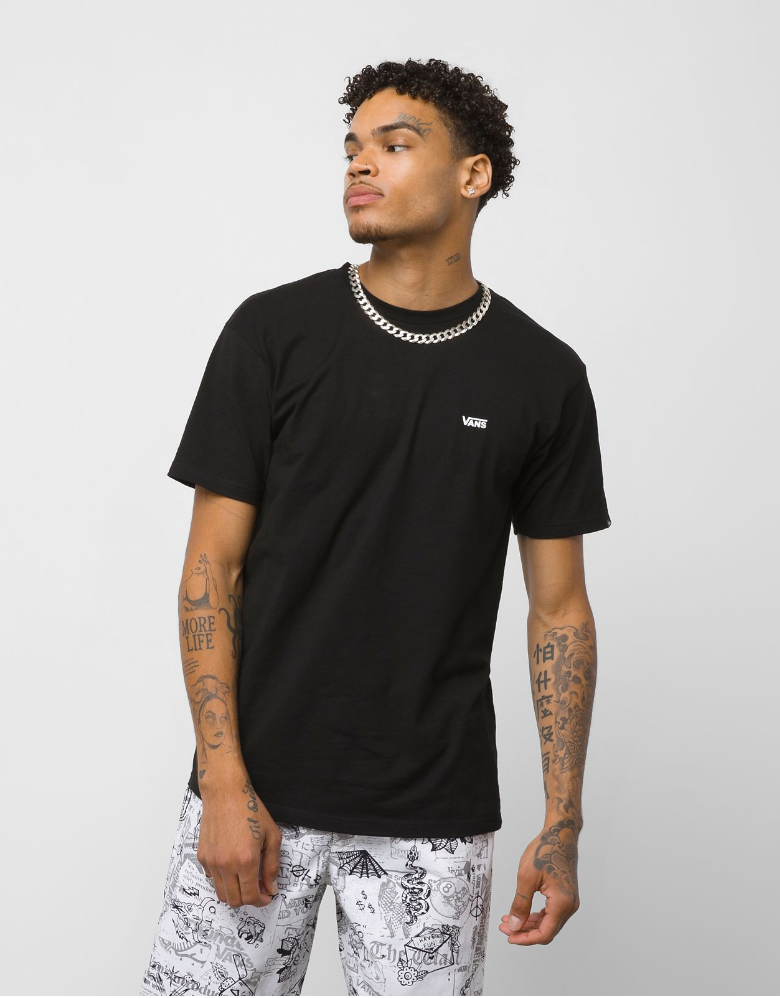 Vans Left Chest Logo T-Shirt - black/white