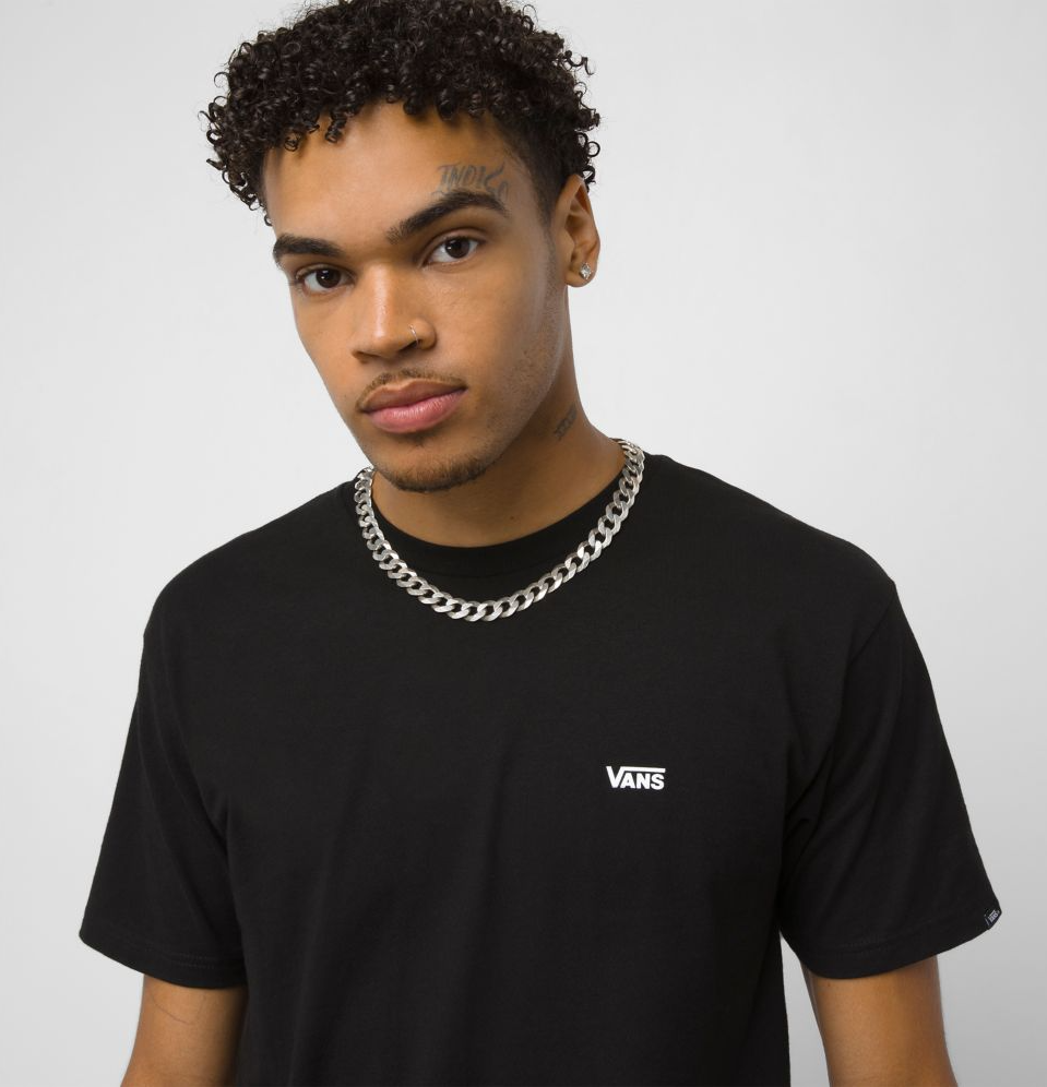 Vans Left Chest Logo T-Shirt - black/white