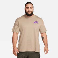 Nike SB 7817 Logo Skate T-Shirt - Khaki / Purple