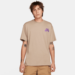 Nike SB 7817 Logo Skate T-Shirt - Khaki / Purple
