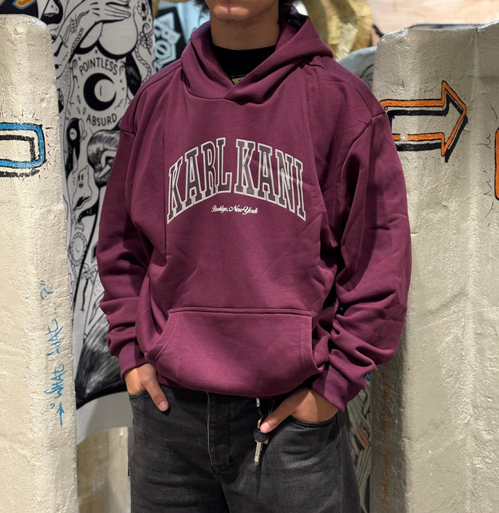 Karl Kani College OS Oversized Hood - Plum