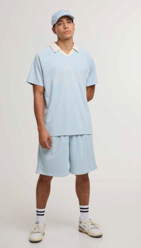 Karl Kani Herit Embl Soccer T-Shirt - Blue