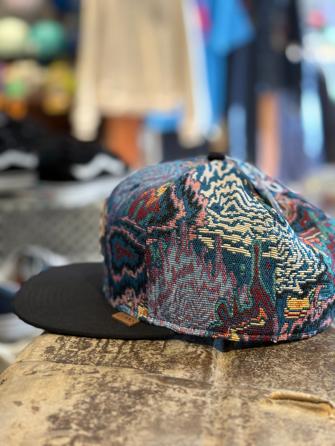 Djinns  Colourexplo  6 Panel Snapback Cap - Multi Black