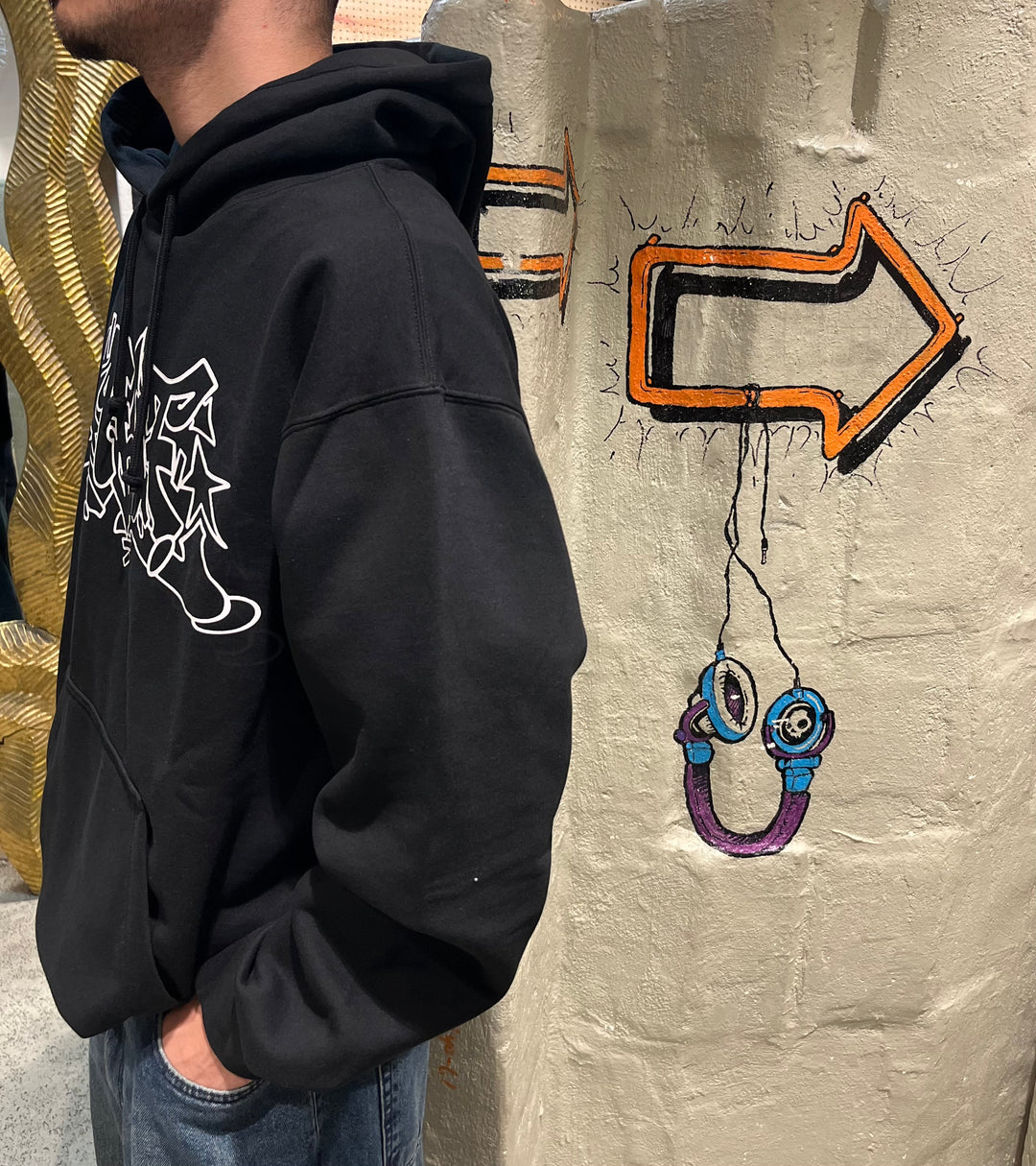 HUF Outlines Hoodie Black