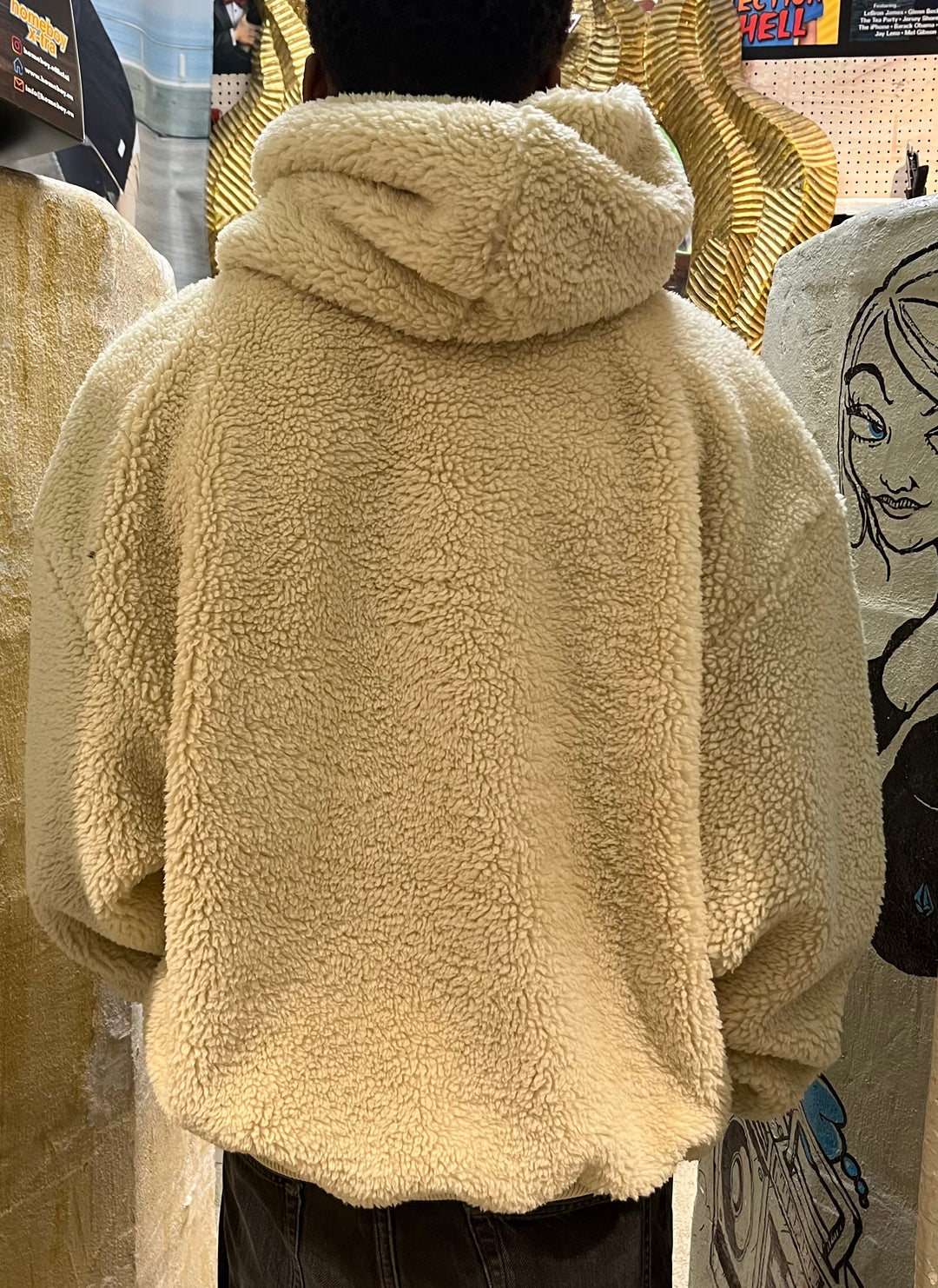 Karl Kani Teddy Oversize Hoodie Beige