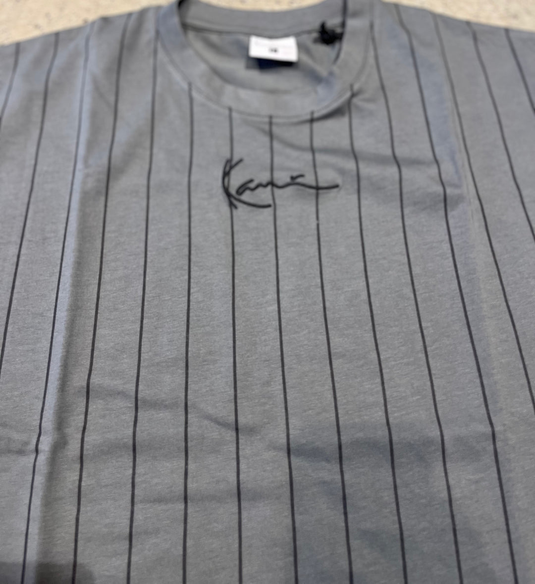 Karl Kani Signature Pinstripe T-Shirt - GREY