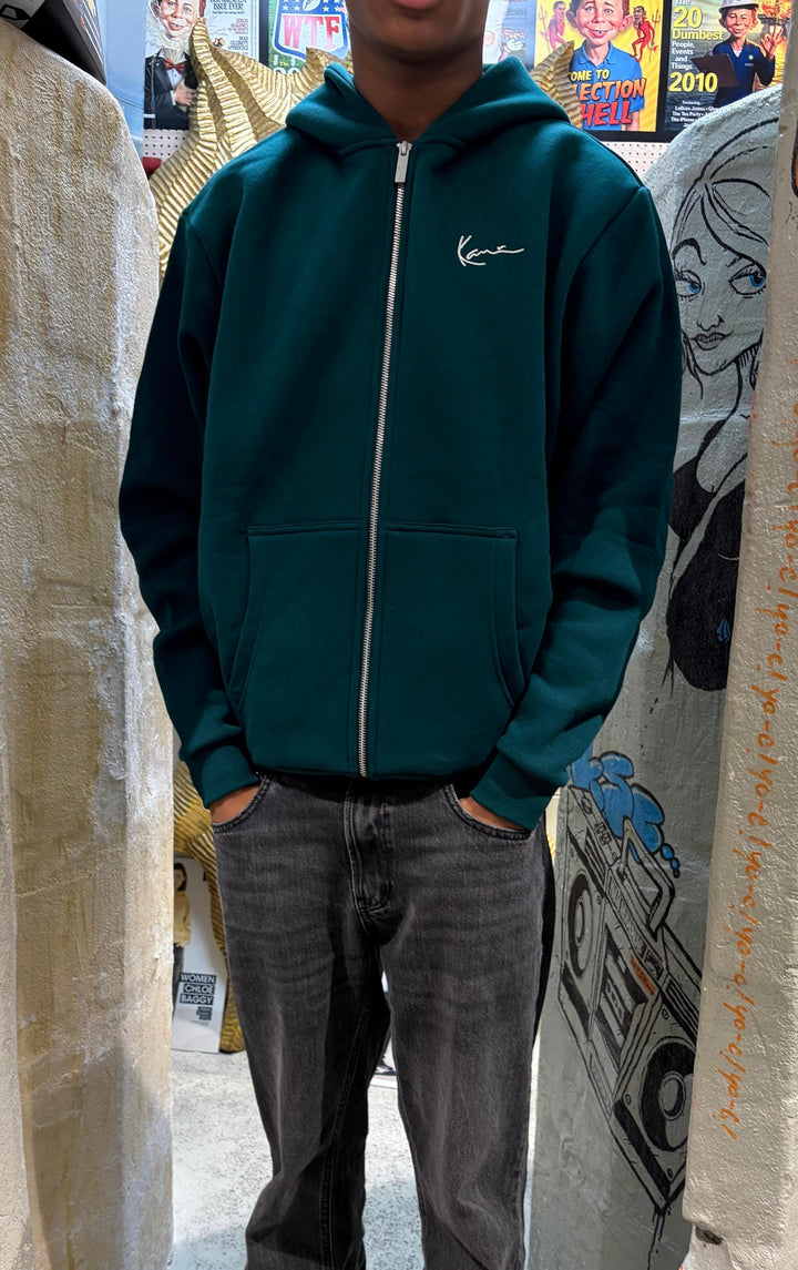 Karl Kani Chest sign Zip Essential Hoodie - Green