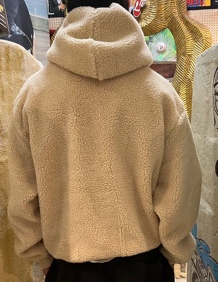 Karl Kani Silver Teddy Hoodie - Beige
