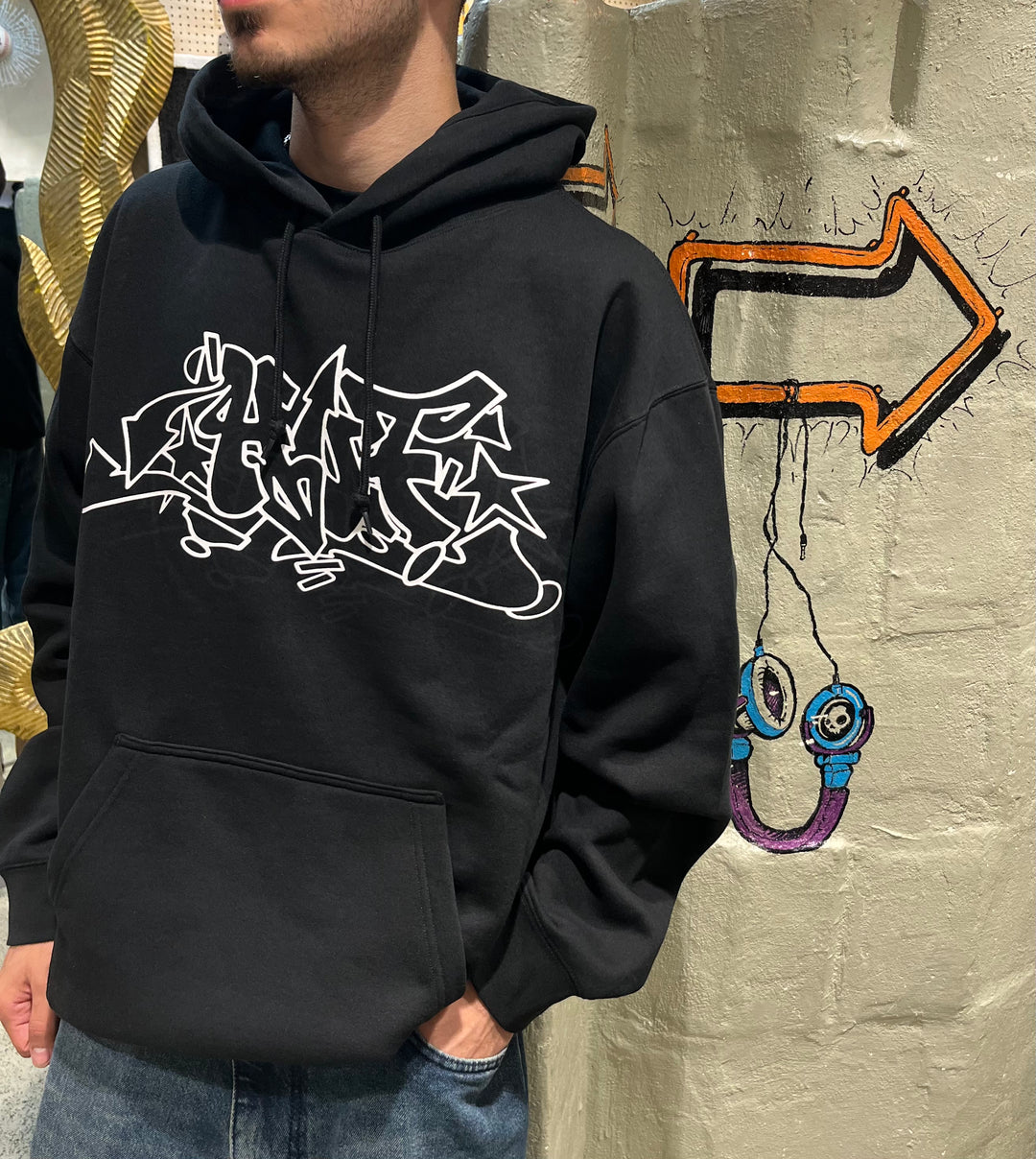 HUF Outlines Hoodie Black