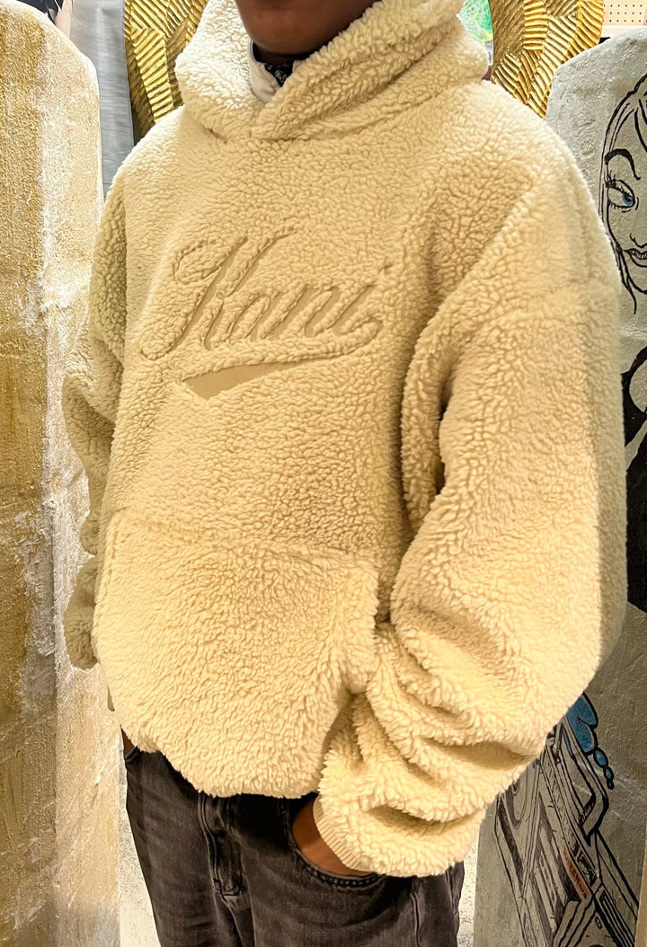 Karl Kani Teddy Oversize Hoodie Beige