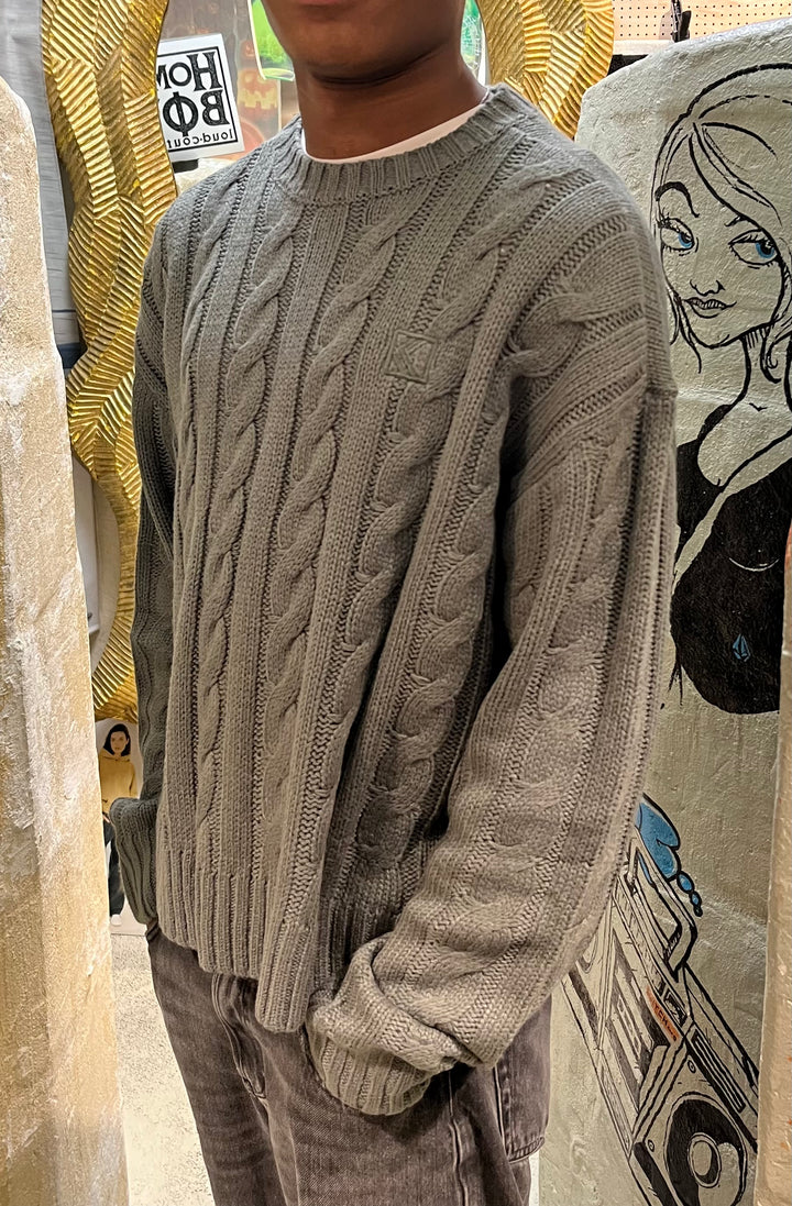 Karl Kani OG Cable Strick OS Sweat - Grau