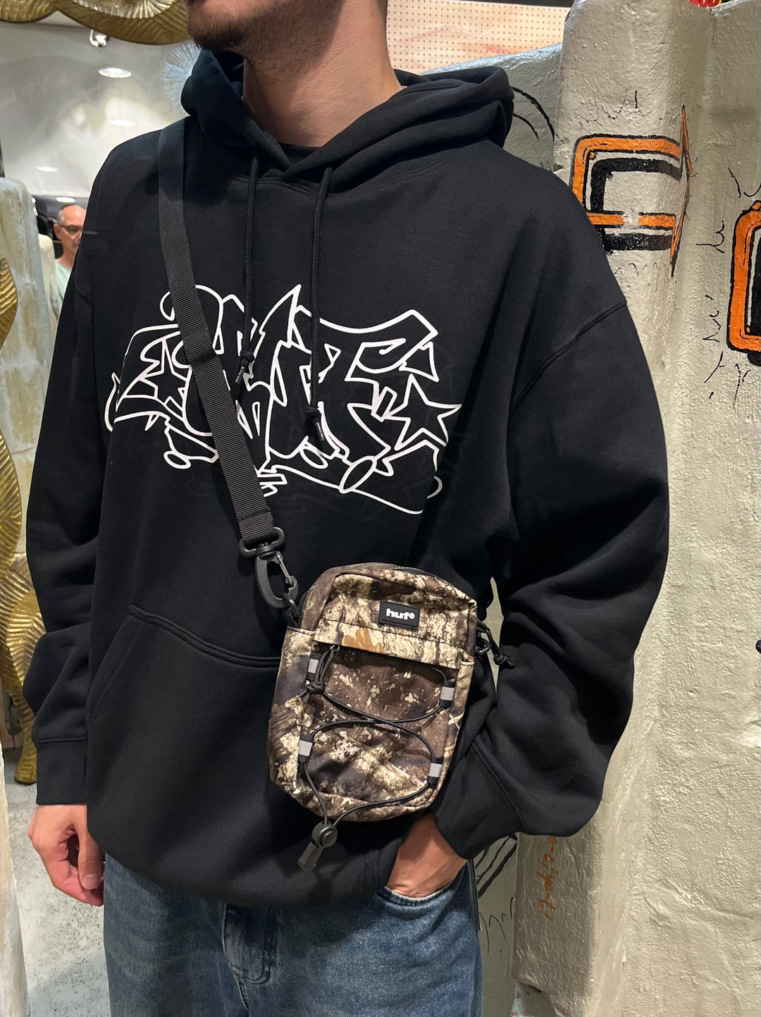 HUF Outlines Hoodie Black