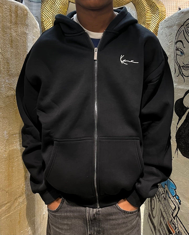 Karl Kani Chest Sign OS Zip Essential Hoodie - Black