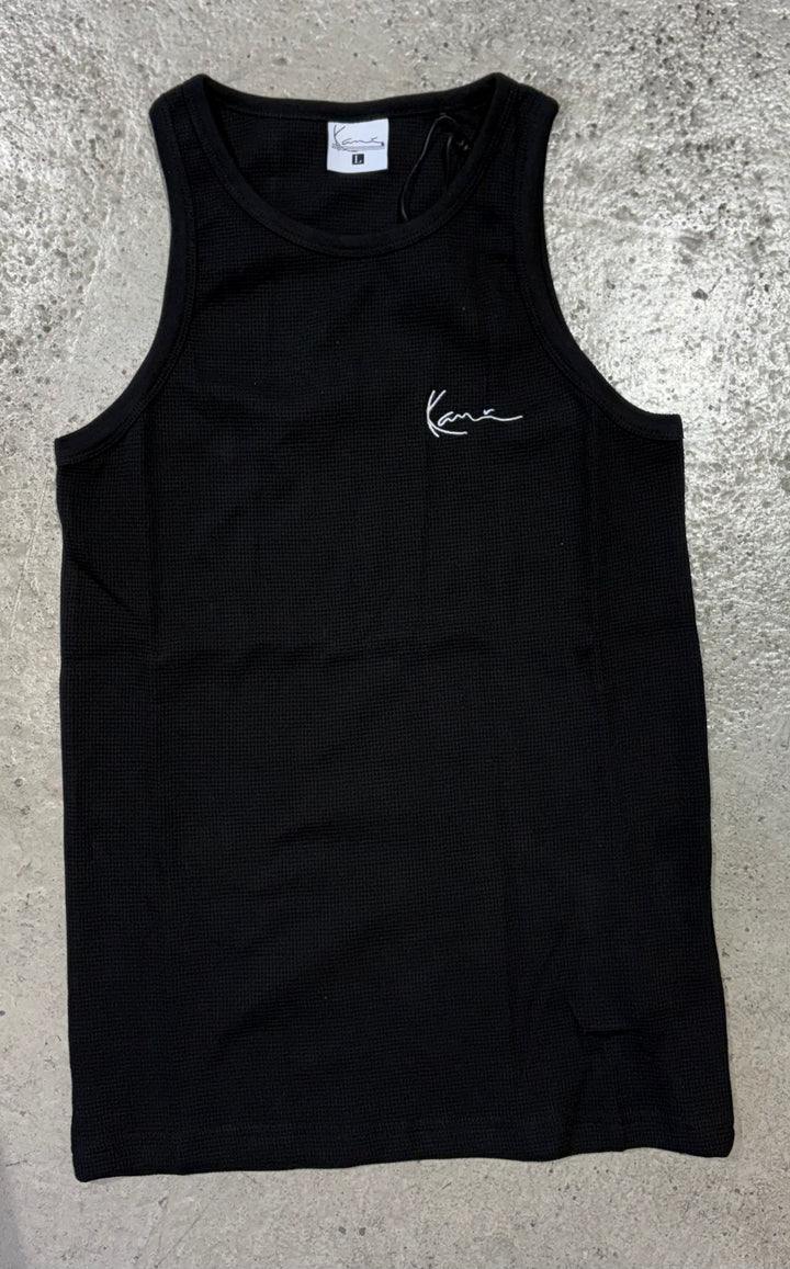 Karl Kani Chest Signature Essential Waffle Tanktop - Black
