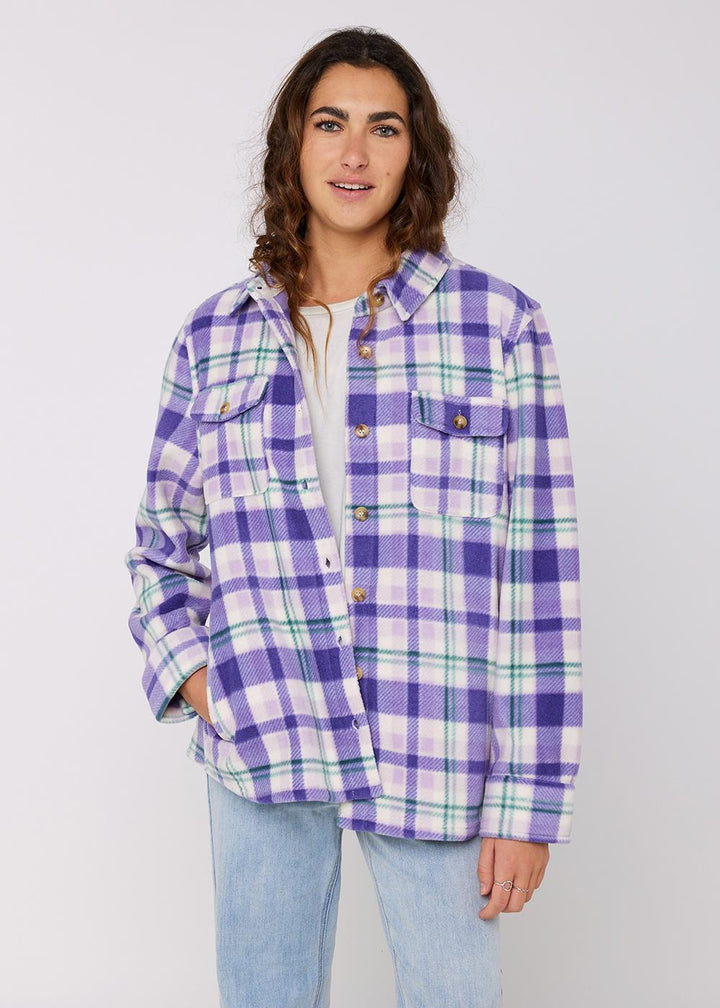 Sisstr Michelle Eco-Zy Polar Ls Shirt - Lilac Smoke