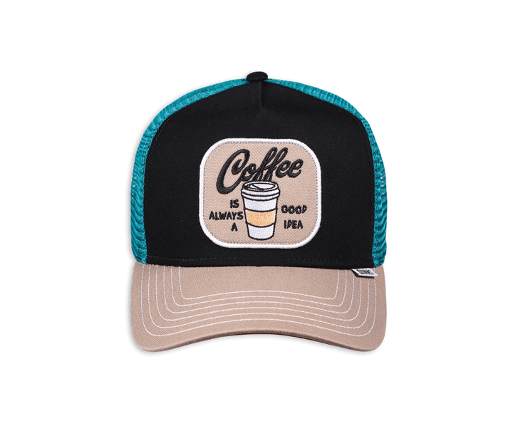 Djinns HFT Food Coffee Trucker Cap - Black / Turqoise
