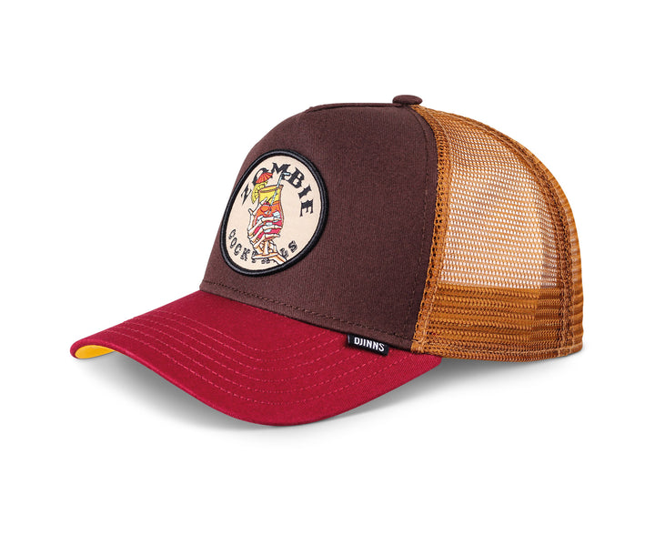 Djinns HFT Food Zombie Trucker Cap - Brown / Red