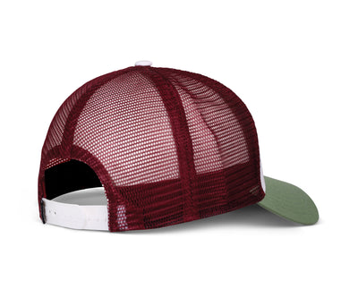 Djinns HFT Lazy Mermaid Trucker Cap - White / Wine / Olive