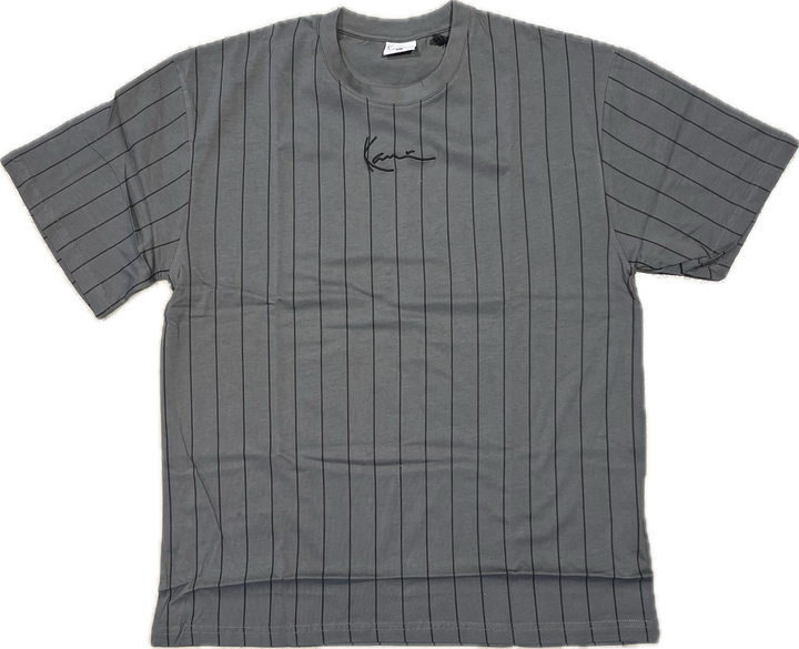Karl Kani Signature Pinstripe T-Shirt - GREY