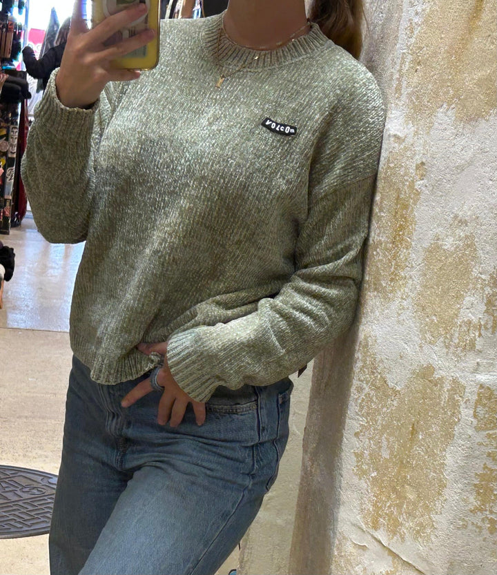 Volcom Bubble Tease Pullover Strick - Green Tea