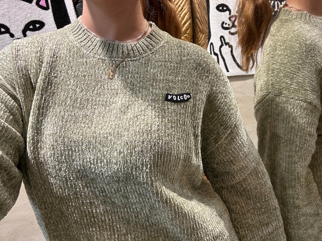 Volcom Bubble Tease Pullover Strick - Green Tea