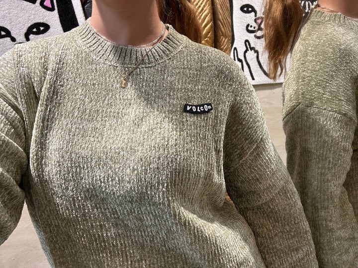 Volcom Bubble Tease Pullover Strick - Green Tea