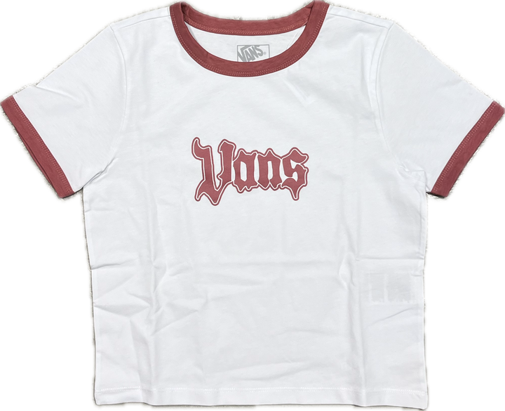 Vans Apple Bom Ringer Tee - White/Mauvewood