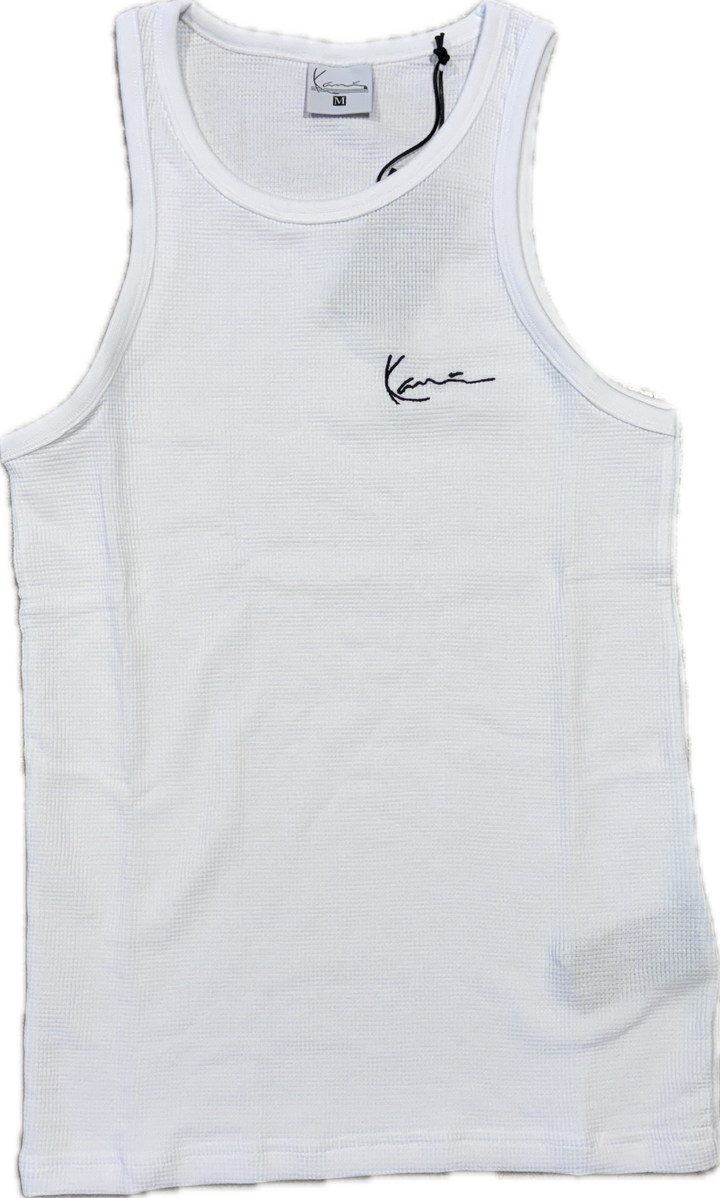 Karl Kani Chest Signature Essential Waffle Tanktop - White