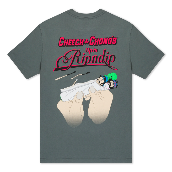 RIPNDIP Cheech Chong Roll Me Up Tee - Charcoal