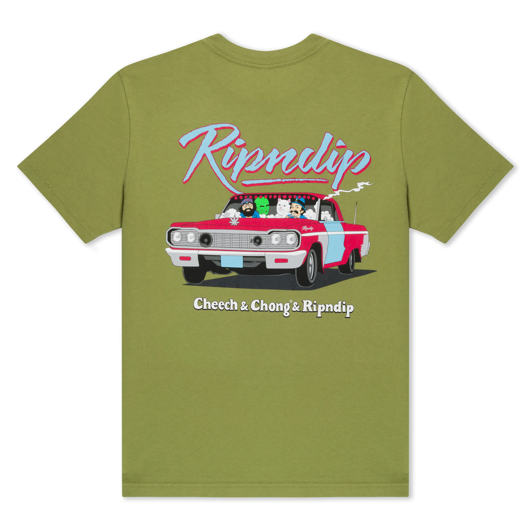 RIPNDIP Cheech Chong Riders Tee - Light Forest
