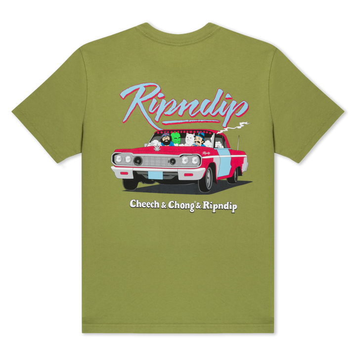 RIPNDIP Cheech Chong Riders Tee - Light Forest