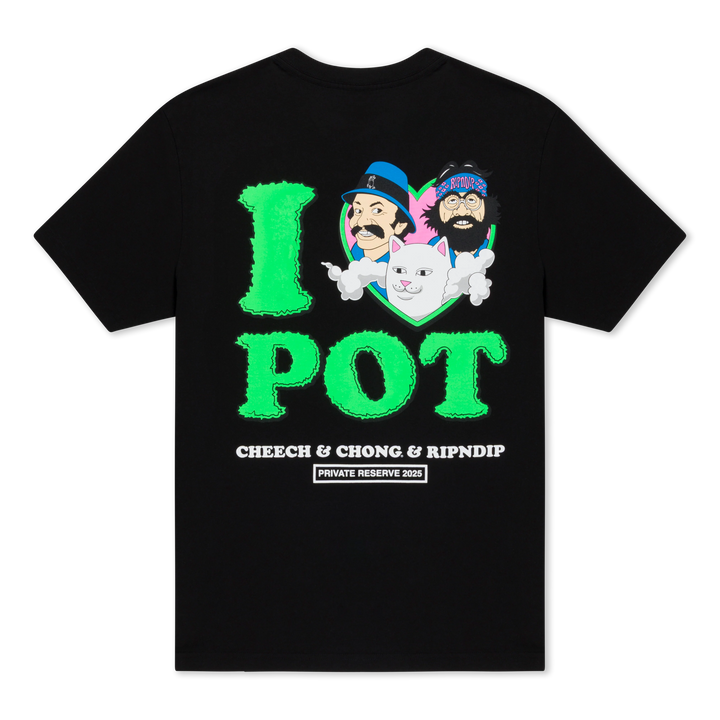 RIPNDIP Cheech Chong I <3 Pot Tee - Black