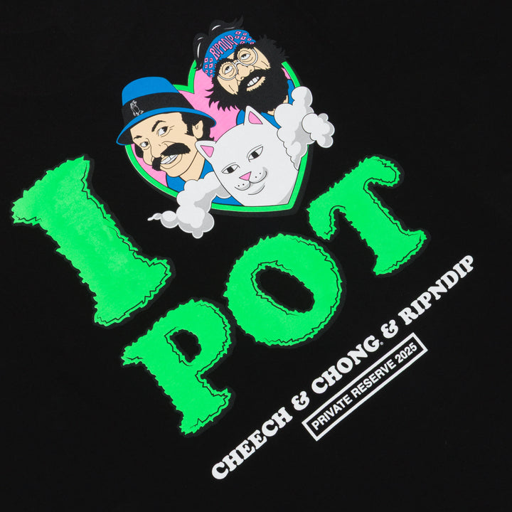 RIPNDIP Cheech Chong I <3 Pot Tee - Black