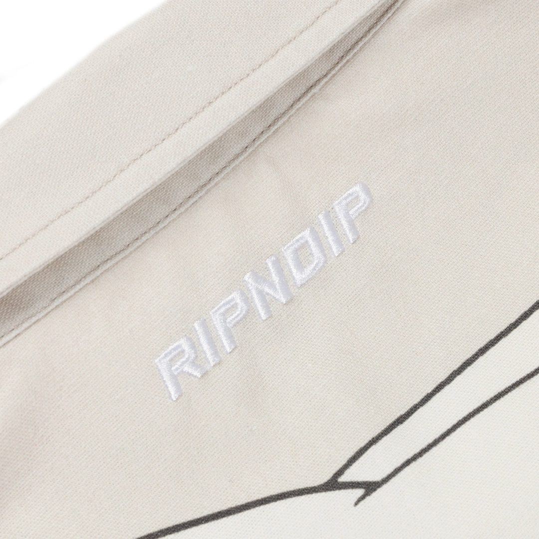 RIPNDIP Metal Claw Button Up Hemt kurz Arm - Bone