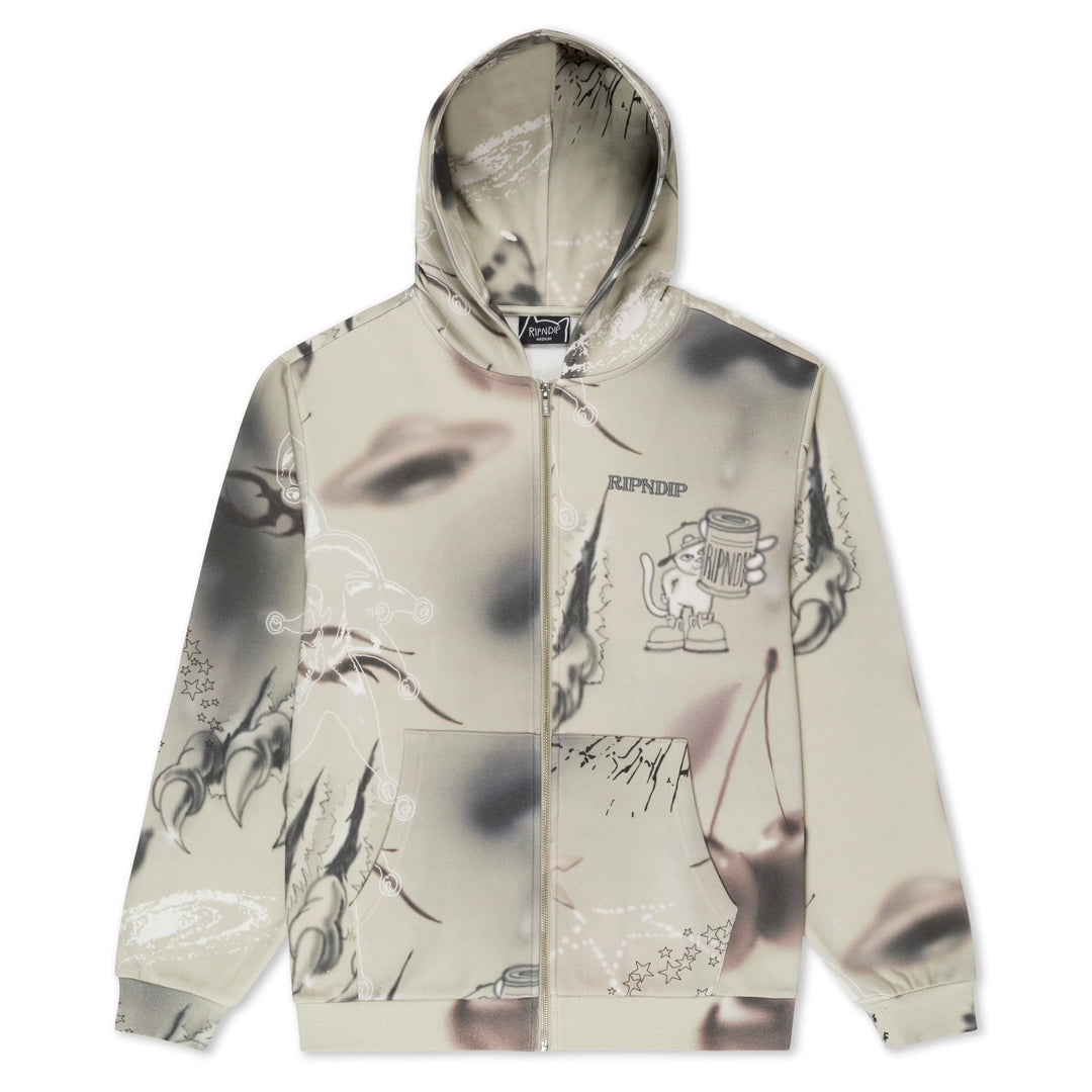 RipNDip Stargazing Zip Up Hoodie - Off White
