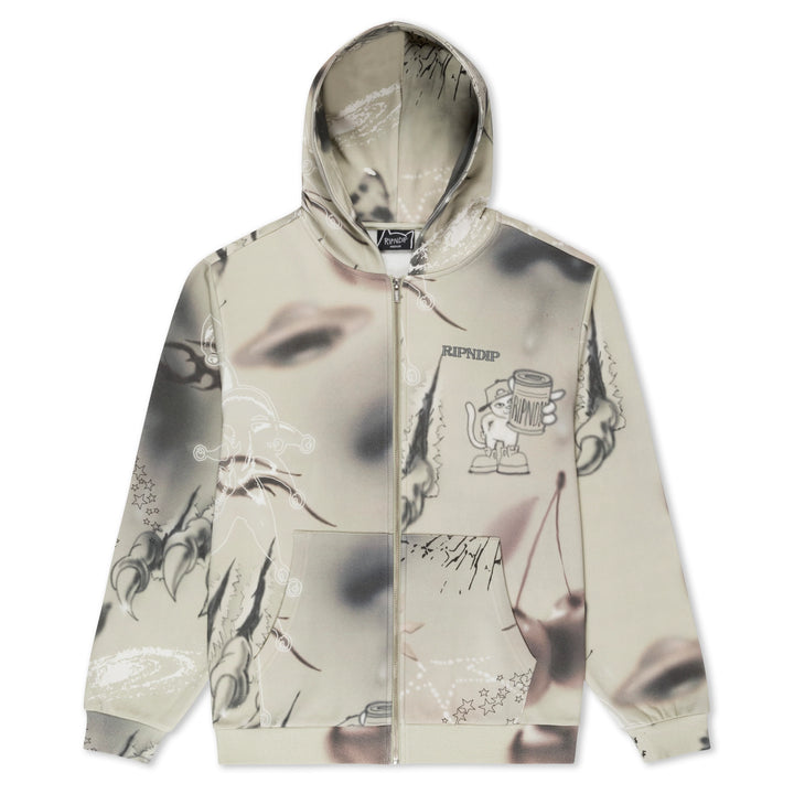 RipNDip Stargazing Zip Up Hoodie - Off White