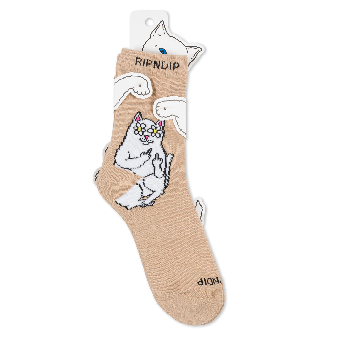 RIPNDIP Lord Nermal Blossom Mid Socks - Almond